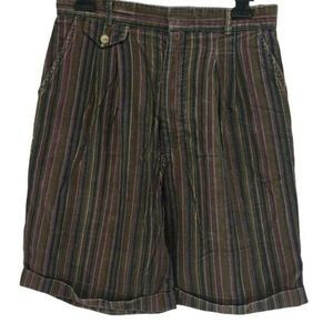 Carrie Beene striped‎ size 13 corduroy shorts Y2K vintage